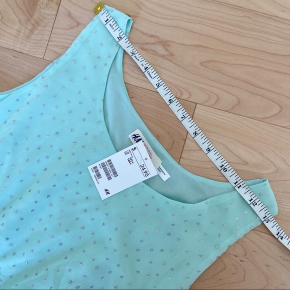 h&m summer casual party dress mint green girls S - Picture 7 of 7